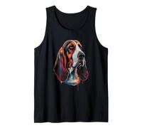 Basset Hound Coloré Splatter Art Aquarelle Peint Débardeur