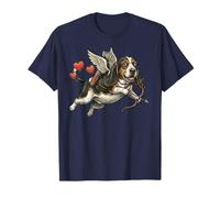 Basset Hound Cupidon en Forme de cœur Volant pour la Saint-Valentin T-Shirt