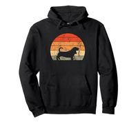 Basset Hound - Design rétro - Silhouette Vintage pour Amoureux des Chiens Sweat à Capuche