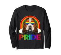 Basset Hound Dog LGBT Rainbow Gay Lesbian Funny LGBTQ Pride Manche Longue