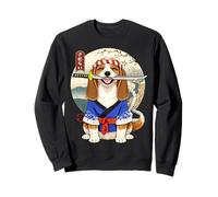 Basset Hound Dog Mom Dad Lover Dessin animé Illustration Sweatshirt