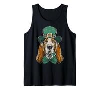 Basset Hound Dog St Patrick Jour Pattys Day Irlande Irlandaise Débardeur