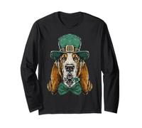 Basset Hound Dog St Patrick Jour Pattys Day Irlande Irlandaise Manche Longue