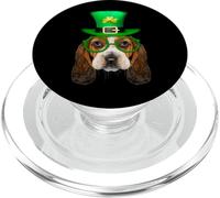 Basset Hound Dog St Patricks Day Leprechaun Lucky Shamrock PopSockets PopGrip pour MagSafe