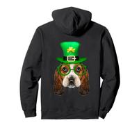 Basset Hound Dog St Patricks Day Leprechaun Lucky Shamrock Sweat à Capuche