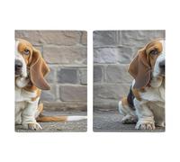 Basset Hound Étui de passeport ultra fin en cuir synthétique pour documents de voyage compact de qualité supérieure pour homme et femme