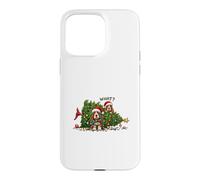 Basset Hound Guirlande Lumineuse pour Sapin de Noël Chapeaux de Père Noël Coque pour iPhone 15 Pro Max