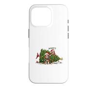 Basset Hound Guirlande Lumineuse pour Sapin de Noël Chapeaux de Père Noël Coque pour iPhone 16 Pro