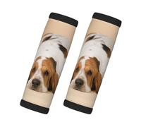 Basset Hound, Lot de 2 protections pour poignées de valise, housses de poignée souples et confortables, étiquette à bagages