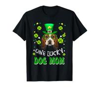 Basset Hound One Lucky Dog Mom Funny Dogs St Patrick's Day T-Shirt