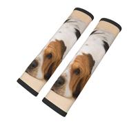 Basset Hound, Protège-ceintures de sécurité auto, lot de 2 protège-harnais, housse de ceinture de sécurité multifonctionnelle