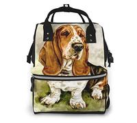 Basset Hound Sac à dos multifonction grande capacité pour bébé
