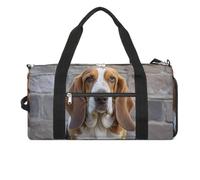 Basset Hound Sac de sport pour homme et femme, résistant à l'eau, sac de voyage léger pour voyage, sport, blanc, taille unique, blanc, Taille unique