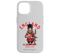 Basset Hound T-Shirt pour Chien Motif Drapeau Anglais Coque pour iPhone 14