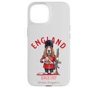 Basset Hound T-Shirt pour Chien Motif Drapeau Anglais Coque pour iPhone 15