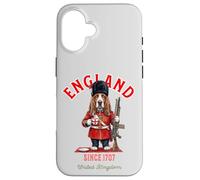 Basset Hound T-Shirt pour Chien Motif Drapeau Anglais Coque pour iPhone 16