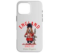 Basset Hound T-Shirt pour Chien Motif Drapeau Anglais Coque pour iPhone 16 Pro Max