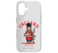 Basset Hound T-Shirt pour Chien Motif Drapeau Anglais Coque pour iPhone 17