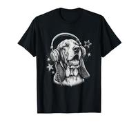 Basset Hound Y2K Casque Chantant T-Shirt
