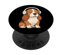 Bassett Hound Casque d'écoute Motif Chien PopSockets PopGrip Adhésif