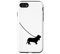 Bassett Hound on a Leash - Chien Maman Papa Mignon Drôle Coque pour iPhone SE (2020) / 7/8