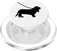 Bassett Hound on a Leash - Chien Maman Papa Mignon Drôle PopSockets PopGrip pour MagSafe