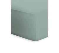 Bassetti Boxspring 9314107 Salvia 565 Drap-Housse uni en Coton et élasthanne 180 x 200 cm / 200 x 220 cm