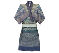 Bassetti BRUNELLESCHI 9291747 Kimono en 100% Satin de Coton Vert V4, Taille : S-M