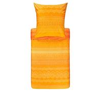 Bassetti BRUNELLESCHI Parure de lit + 2 taies d'oreiller, 100% Satin de Coton (110 Fils par cm²), Mandarine, 200x200 + 2 K 80x80 cm