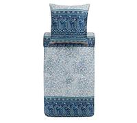 Bassetti Como G1 9323946 Parure de lit en Coton mako avec 2 pièces avec Fermeture Éclair Gris 155 x 220 cm 80 x 80 cm