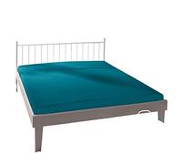 Bassetti D3/782 9235174 Drap Housse Uni Pétrole Coton Elasthanne 90 x 190 cm 100 x 220 cm