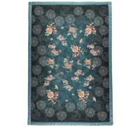 Bassetti Esperidi 9333427 Plaid 100% Coton Bleu pétrole B1 Dimensions : 135 x 190 cm