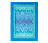 Bassetti Granfoulard Plaid Kerala B1 Bleu 135 x 190 cm, Plaid en 100% Coton mercerisé, Doux, léger, décoratif, agréable au Toucher, Facile d'entretien
