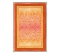 Bassetti Granfoulard Plaid Kerala O1 Orange 135 x 190 cm, Couverture de Luxe en 100% Coton mercerisé, Doux, léger, agréable au Toucher, Facile d'entretien