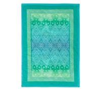 Bassetti Granfoulard Plaid Kerala V1 Vert, 135 x 190 cm, Couverture Luxueuse en 100% Coton mercerisé, Douce et légère, décorative, agréable au Toucher, Facile d'entretien