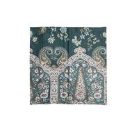 Bassetti Granfoulard Taie d'oreiller 100 % satin de coton Housse de coussin avec fermeture éclair 40 x 40 cm Art. Indian Roses Vert