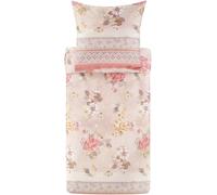 Bassetti Hanami 9329897 Parure de lit avec 1 taie d'oreiller 100% Satin de Coton Beige 41 135 x 200 cm + 1 taie d'oreiller 80 x 80 cm