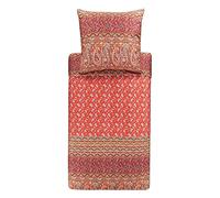 Bassetti Imperia R1 9323475 Parure de lit 2 pièces en Satin de Coton mako avec Fermeture Éclair Rouge 200 x 200 cm 80 x 80 cm