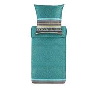Bassetti Maser 9325871 Parure de lit avec 2 taies d'oreiller 100% Satin de Coton Vert forêt V1 200 x 200 + 2 K 80 x 80 cm