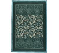 Bassetti MONNALISA Plaid 100% Coton de Couleur Verte V1, Dimensions : 135 x 190 cm - 9333433