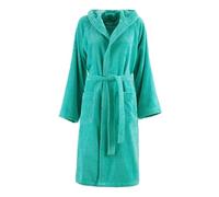 Bassetti Peignoir à capuche en coton, de nouvelles couleurs, pour homme, femme, disponible en différentes tailles et couleurs, VK Turquoise, S