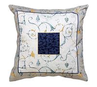 Bassetti OPLONTIS 9322744 Housse de Coussin pour Linge de Table en 100% Coton, Tissu Panama Bleu B3, Dimensions : 40 x 40 cm