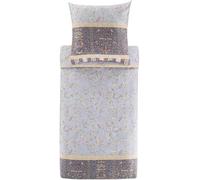 Bassetti OPLONTIS 9331448 Parure de lit avec 2 taies d'oreiller 100% Satin de Coton Gris G1 200 x 200 cm + 2 taies d'oreiller 80 x 80 cm