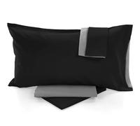 Bassetti Parure de lit Double, Pop Color Double, Drap de lit, 100% Coton, fumée, 240 x 280