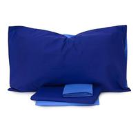 Bassetti Parure de lit Double, Pop Color Double, Drap de lit, 100% Coton, Outremer, 240 x 280