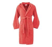 Bassetti Peignoir avec capuche, certifié OEKO-TEX®, Série Vivian en éponge douce 100% coton très absorbant. Italy Designed, rouge, XL