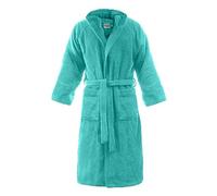 Bassetti Peignoir pour enfant en éponge | Peignoir pour enfant avec capuche 100 % coton (jade VK, 10/12 ans)