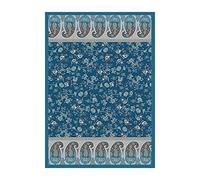 Bassetti Plaid Genova 9324131 en Satin de Coton mako Bleu 270 x 250 cm
