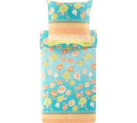 Bassetti POSILLIPO 9327385 Parure de lit + 1 taie d'oreiller 100% Satin de Coton Vert V1 Dimensions 135 x 200 cm