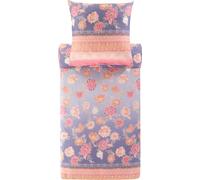 Bassetti POSILLIPO 9327418 Parure de lit + 2 taies d'oreiller 100 % satin de coton Couleur lavande L1 Dimensions 200 x 200 cm